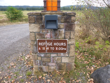 Refuge hours are posted at the entrance and vary throughout the year as the times for dawn and dusk change